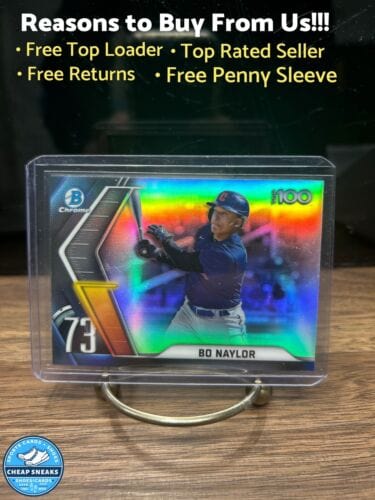 Cheap Sneaks Footwear/Sports Cards Baseball Card 2022 Bowman Chrome Scouts Top 100 Guardians Baseball Card #BTP73 Bo Na