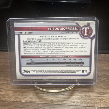 Cheap Sneaks Footwear/Sports Cards Baseball Card 2022 Bowman Chrome Yeison Morrobel 1st Bowman Mega Box Mojo Refractor