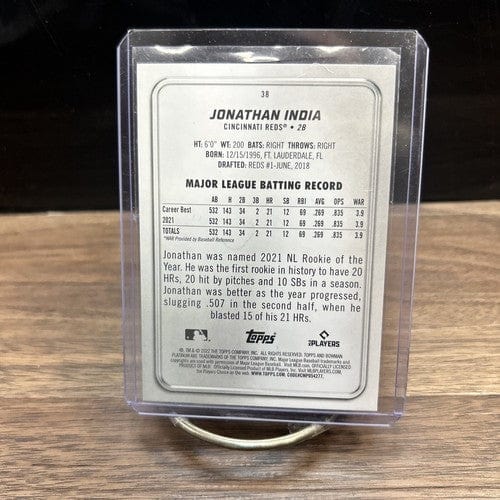 Cheap Sneaks Footwear/Sports Cards Baseball Card 2022 Bowman Platinum #38 Jonathan India REDS