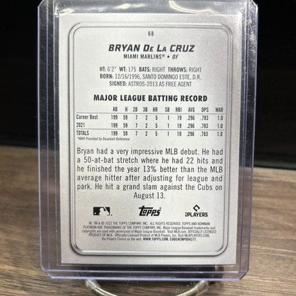 Cheap Sneaks Footwear/Sports Cards Baseball Card 2022 Bowman Platinum Bryan De La Cruz #68 Rookie RC Miami Marlins