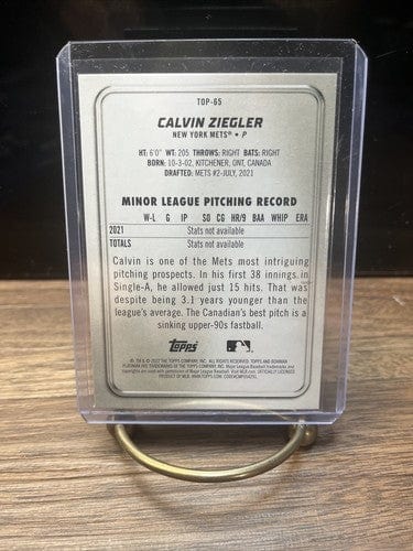 Cheap Sneaks Footwear/Sports Cards Baseball Card 2022 Bowman Platinum Calvin Ziegler TOP-65  Mets