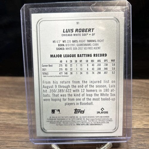 Cheap Sneaks Footwear/Sports Cards Baseball Card 2022 Bowman Platinum Chicago Luis Robert White Sox Baseball Card #91