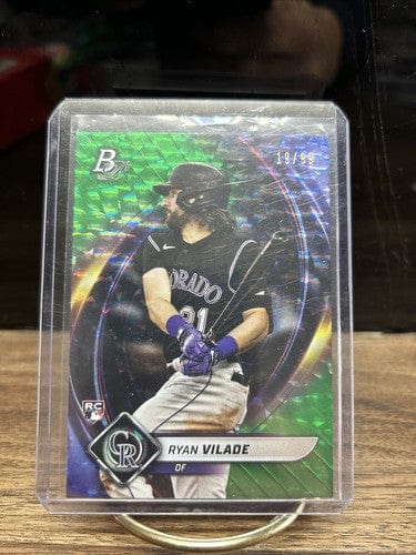 Cheap Sneaks Footwear/Sports Cards Baseball Card 2022 Bowman Platinum Green 19/99 RYAN VILADE #25 Rookie RC