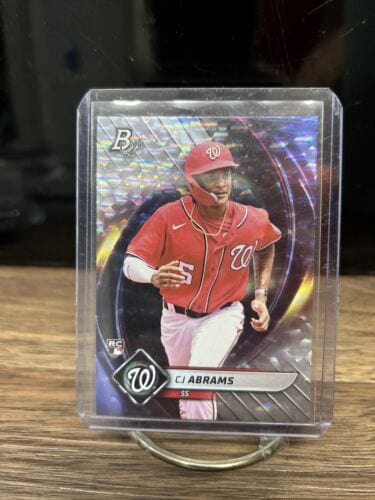 Cheap Sneaks Footwear/Sports Cards Baseball Card 2022 Bowman Platinum Ice Foil CJ Abrams RC #14, Washington Nationals