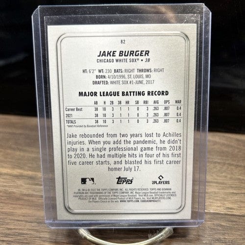 Cheap Sneaks Footwear/Sports Cards Baseball Card 2022 Bowman Platinum Ice Foil Jake Burger Chicago White Sox Baseball C