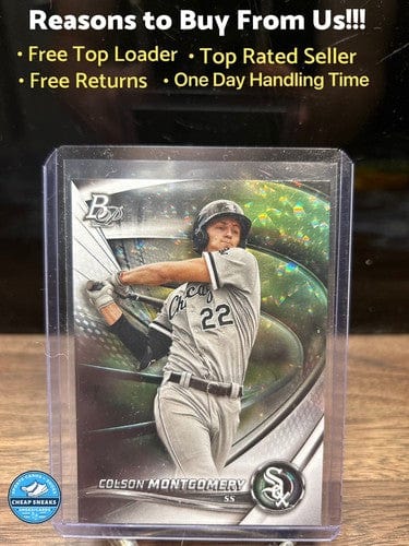 Cheap Sneaks Footwear/Sports Cards Baseball Card 2022 Bowman Platinum IceFoil Colson Montgomery Chicago White Sox Prosp