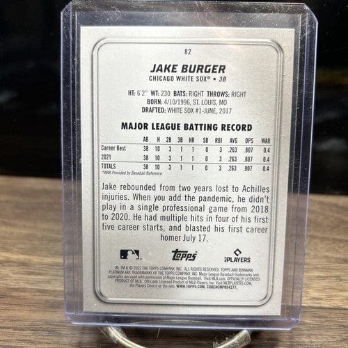 Cheap Sneaks Footwear/Sports Cards Baseball Card 2022 Bowman Platinum Jake Burger Chicago White Sox Baseball Card #82