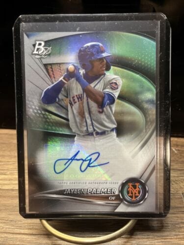 Cheap Sneaks Footwear/Sports Cards Baseball Card 2022 BOWMAN PLATINUM JAYLEN PALMER AUTO #TOP-74 METS TOP PROSPECT AUTO