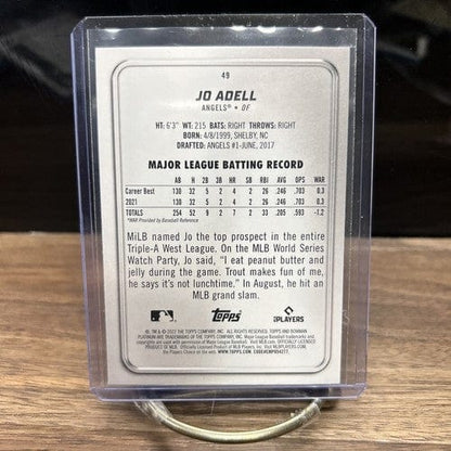 Cheap Sneaks Footwear/Sports Cards Baseball Card 2022 Bowman Platinum Jo Adell Los Angeles Angels #49