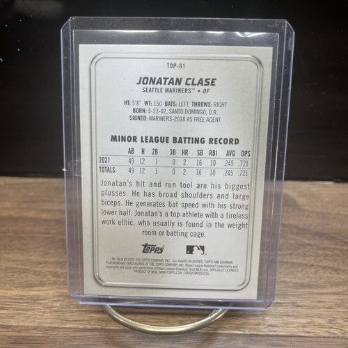 Cheap Sneaks Footwear/Sports Cards Baseball Card 2022 Bowman Platinum Jonatan Clase Seattle Mariners #TOP-61