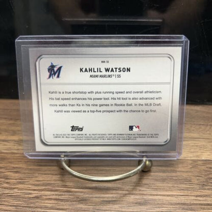 Cheap Sneaks Footwear/Sports Cards Baseball Card 2022 Bowman Platinum KAHLIL WATSON Minted In Merit MARLINS #MM-10