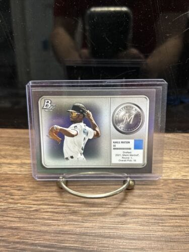 Cheap Sneaks Footwear/Sports Cards Baseball Card 2022 Bowman Platinum KAHLIL WATSON Minted In Merit MARLINS #MM-10