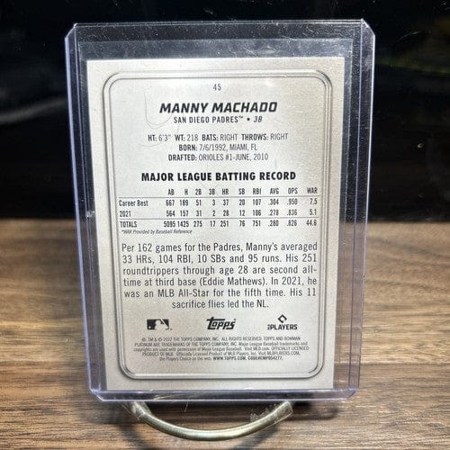 Cheap Sneaks Footwear/Sports Cards Baseball Card 2022 Bowman Platinum Manny Machado San Diego Padres #45