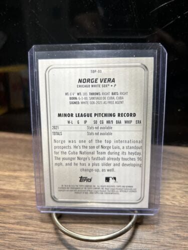 Cheap Sneaks Footwear/Sports Cards Baseball Card 2022 Bowman Platinum Norge Vera Chicago White Sox Baseball Prospect #T