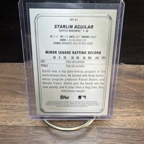 Cheap Sneaks Footwear/Sports Cards Baseball Card 2022 Bowman Platinum Starlin Aguilar Prospect Mariners