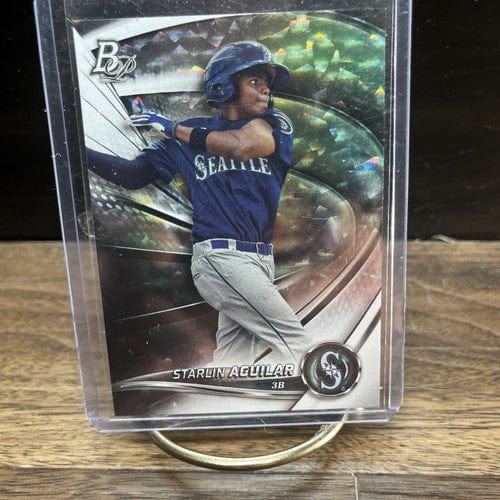 Cheap Sneaks Footwear/Sports Cards Baseball Card 2022 Bowman Platinum Starlin Aguilar TP Emerald Ice   Seattle Mariners