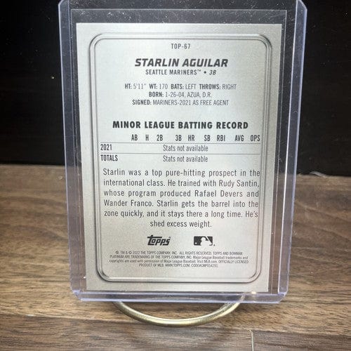 Cheap Sneaks Footwear/Sports Cards Baseball Card 2022 Bowman Platinum Starlin Aguilar TP Emerald Ice   Seattle Mariners