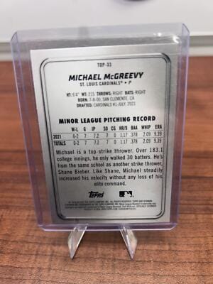 Cheap Sneaks Footwear/Sports Cards Baseball Card 2022 Bowman Platinum #TOP-33 Michael McGreevy Top Prospects