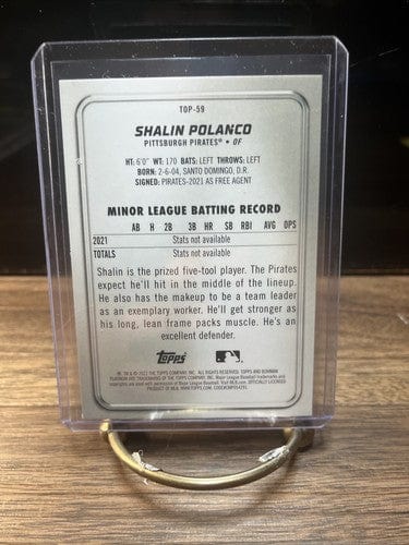 Cheap Sneaks Footwear/Sports Cards Baseball Card 2022 Bowman Platinum #TOP-59 Shalin Polanco    Pittsburgh Pirates