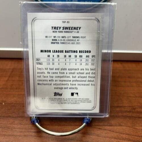 Cheap Sneaks Footwear/Sports Cards Baseball Card 2022 Bowman Platinum Top-93 Trey Sweeney Prospect New York Yankees