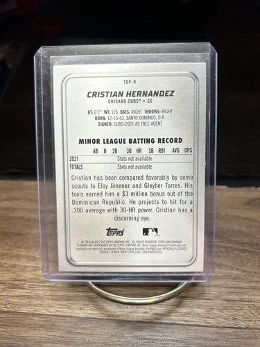Cheap Sneaks Footwear/Sports Cards Baseball Card 2022 Bowman Platinum Top Prospect Cristian Hernandez TOP-9 Chicago Cub