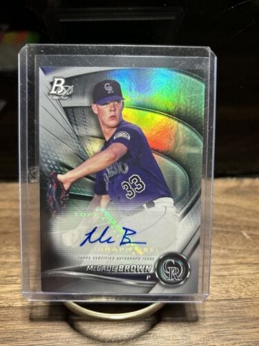 Cheap Sneaks Footwear/Sports Cards Baseball Card 2022 Bowman Platinum Top Prospects #TOP-36 McCade Brown Auto Colorado