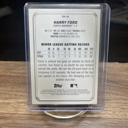Cheap Sneaks Footwear/Sports Cards Baseball Card 2022 Bowman Platinum Top Prospects #TOP-40 Harry Ford Seattle Mariners