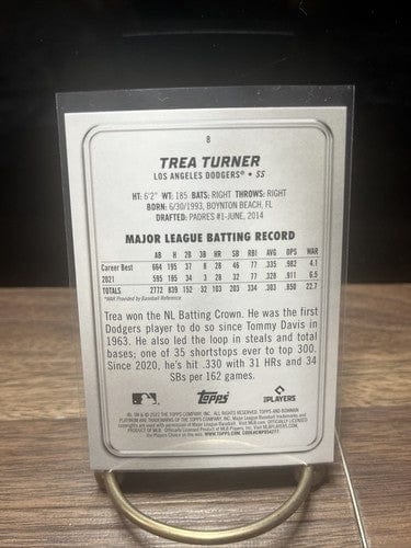 Cheap Sneaks Footwear/Sports Cards Baseball Card 2022 Bowman Platinum Trea Turner Los Angeles Dodgers #8