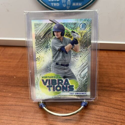 Cheap Sneaks Footwear/Sports Cards Baseball Card 2022 Bowman Virtuosic Vibrations #VV-3 Trey Sweeney New York Yankees