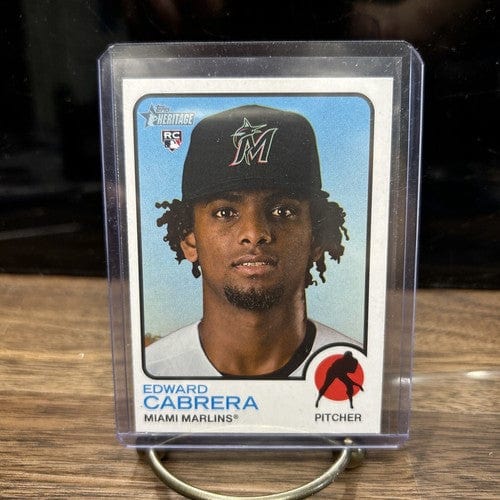 Cheap Sneaks Footwear/Sports Cards Baseball Card 2022 Heritage High Number Base #657 Edward Cabrera - Miami Marlins RC