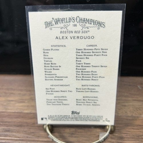 Cheap Sneaks Footwear/Sports Cards Baseball Card 2022 Topps Allen and Ginter #186 Alex Verdugo Boston Red Sox