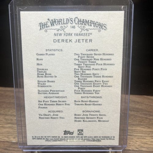 Cheap Sneaks Footwear/Sports Cards Baseball Card 2022 Topps Allen & Ginter Derek Jeter Base #146 New York Yankees