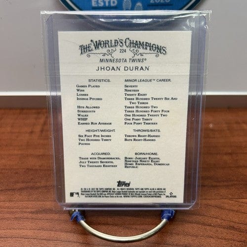 Cheap Sneaks Footwear/Sports Cards Baseball Card 2022 Topps Allen & Ginter Jhoan Duran 224 RC Minnesota Twins