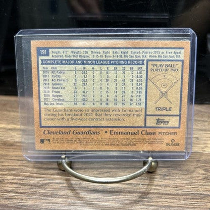 Cheap Sneaks Footwear/Sports Cards Baseball Card 2022 Topps Archives #191 Emmanuel Clase Cleveland Guardians