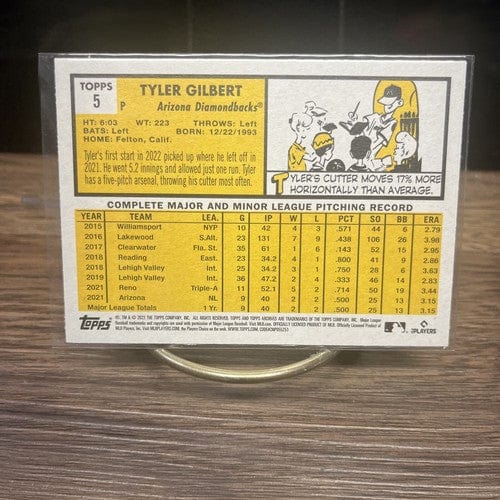 Cheap Sneaks Footwear/Sports Cards Baseball Card 2022 Topps Archives 5 Tyler Gilbert Diamondbacks Rookie Card