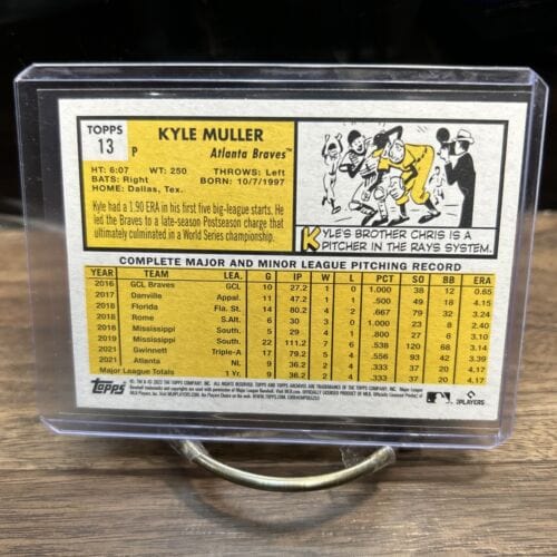 Cheap Sneaks Footwear/Sports Cards Baseball Card 2022 Topps Archives Kyle Muller RC #13 Atlanta Braves