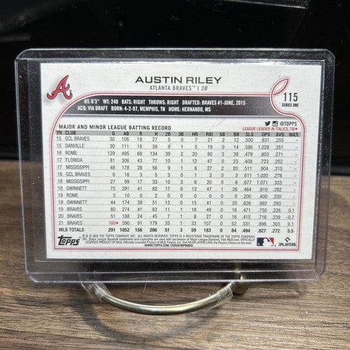 Cheap Sneaks Footwear/Sports Cards Baseball Card 2022  Topps    Austin Riley  #115  Atlanta Braves