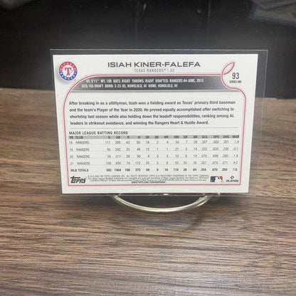 Cheap Sneaks Footwear/Sports Cards Baseball Card 2022 Topps Baseball # 93 Isiah Kiner-Falefa