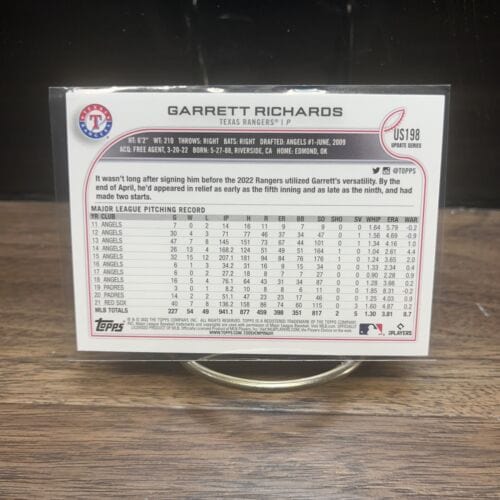 Cheap Sneaks Footwear/Sports Cards Baseball Card 2022 Topps Baseball Update Series # US198 Garrett Richards