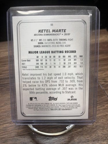 Cheap Sneaks Footwear/Sports Cards Baseball Card 2022 Topps Bowman Platinum Ketel Marte #55  Arizona Diamondbacks