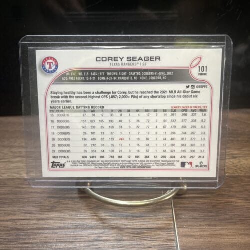 Cheap Sneaks Footwear/Sports Cards Baseball Card 2022 Topps Chrome #101 - Core Seager - Texas Rangers