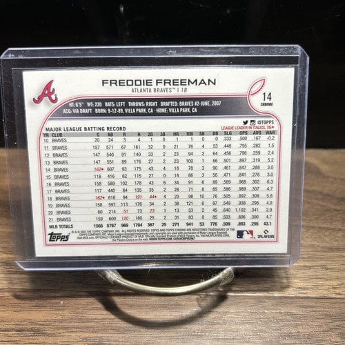 Cheap Sneaks Footwear/Sports Cards Baseball Card 2022 Topps Chrome #14 Freddie Freeman Braves/Dodgers