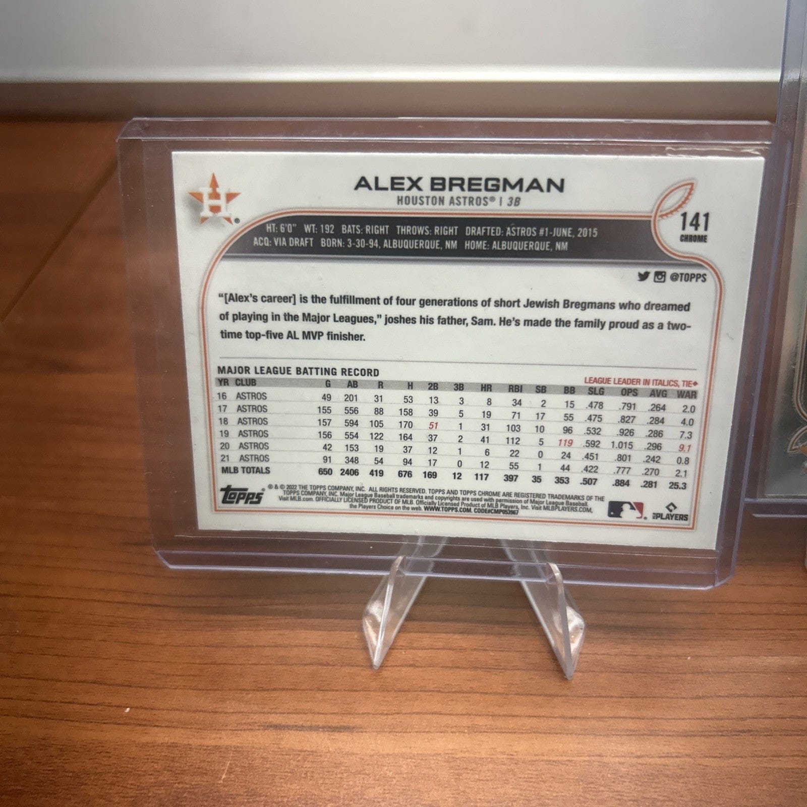 Cheap Sneaks Footwear/Sports Cards Baseball Card 2022 Topps Chrome - #141 Alex Bregman Houston Astros