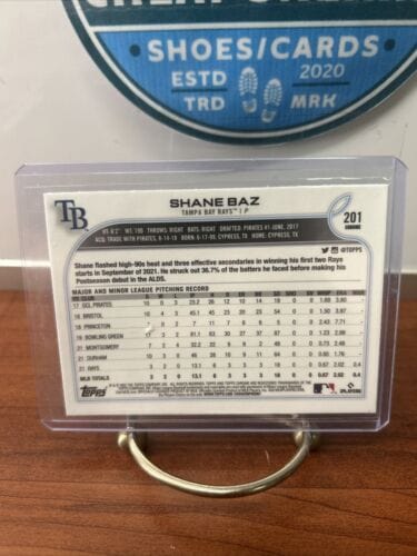 Cheap Sneaks Footwear/Sports Cards Baseball Card 2022 Topps Chrome #201 Shane Baz RC Rookie Tampa Bay Rays