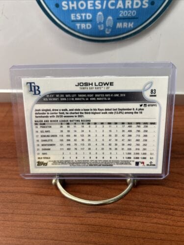 Cheap Sneaks Footwear/Sports Cards Baseball Card 2022 Topps Chrome - #83 Josh Lowe (RC) - Tampa Bay Rays