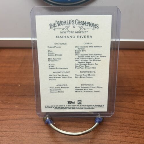 Cheap Sneaks Footwear/Sports Cards Baseball Card 2022 Topps Chrome Allen & Ginter Mariano Rivera 22 The World’s Champ