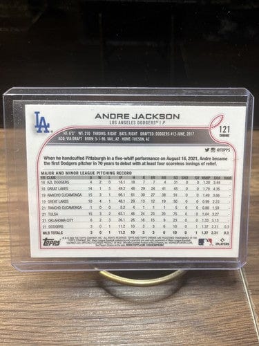 Cheap Sneaks Footwear/Sports Cards Baseball Card 2022 Topps Chrome Andre Jackson #121 Rookie RC Los Angeles Dodgers