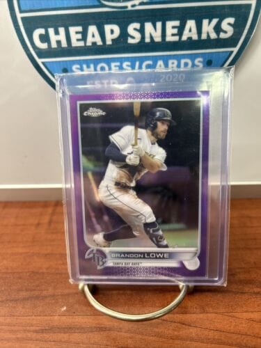 Cheap Sneaks Footwear/Sports Cards Baseball Card 2022 Topps Chrome Baseball Brandon Lowe Purple Refractor 207/250 Tampa
