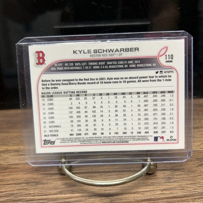 Cheap Sneaks Footwear/Sports Cards Baseball Card 2022 Topps Chrome Baseball Kyle Schwarber Base #110 Boston Red Sox