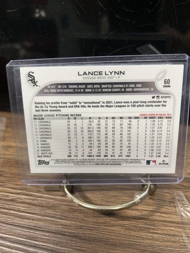 Cheap Sneaks Footwear/Sports Cards Baseball Card 2022 Topps Chrome Baseball Lance Lynn Prism Refractor #60